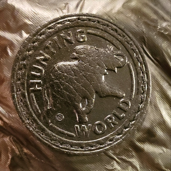 Hunting World Small Duffle/ Boston Bag Nylon w/ Leather Trim Black 12"X 10" X 7" - Picture 3 of 12